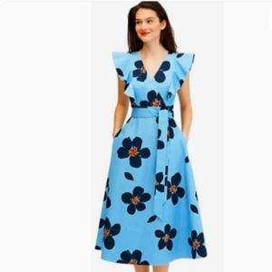 Grand Flora Poplin Midi Dress